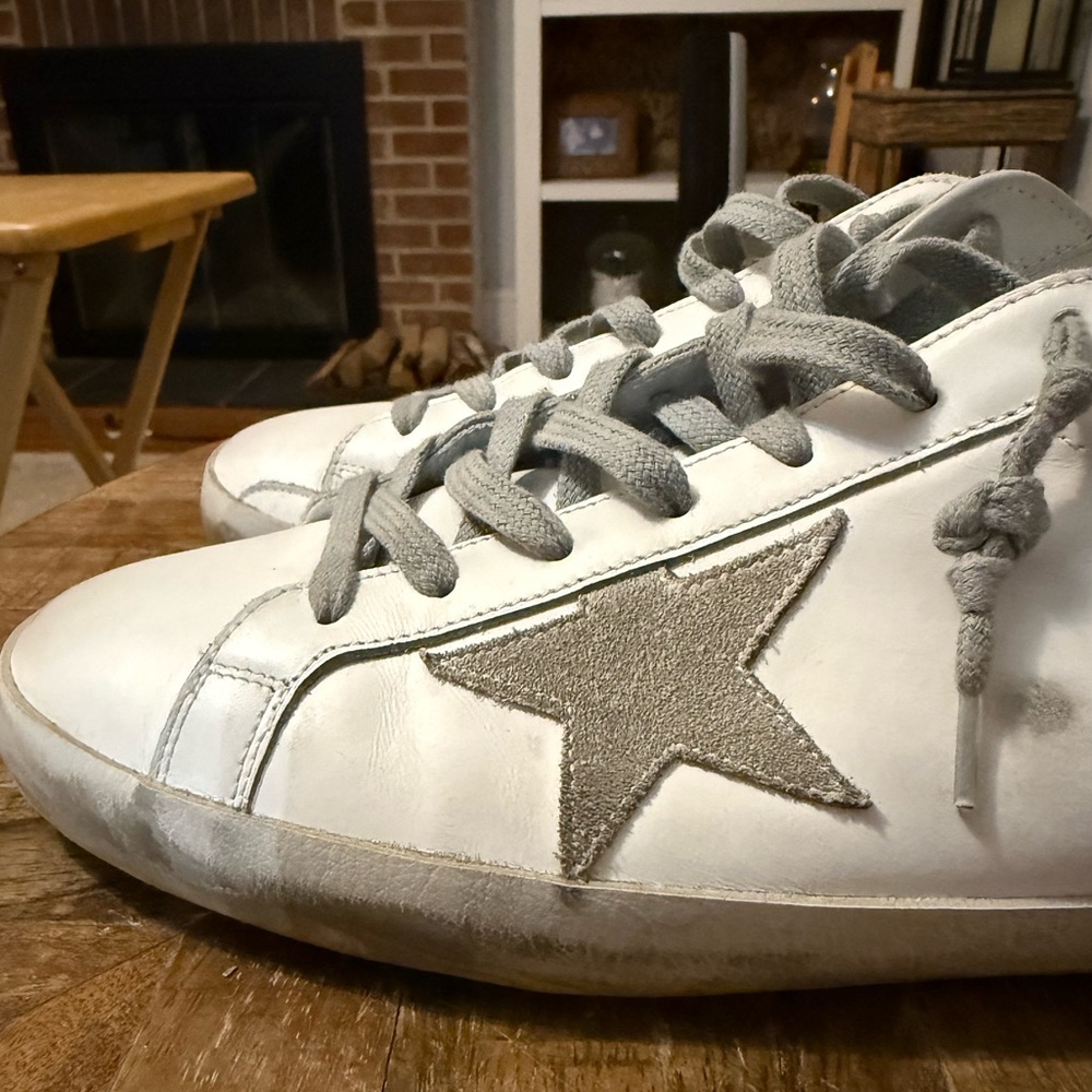 Golden Goose Super-star Mixed Leather Sneakers 45/12 - Picture 11 of 15